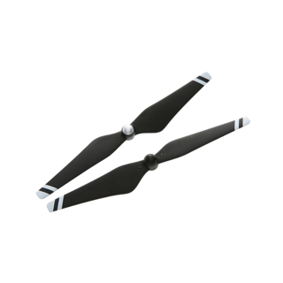 9450 Carbon Fiber Reinforced Self-tightening Propellers (Composite Hub, Black with White Stripes)